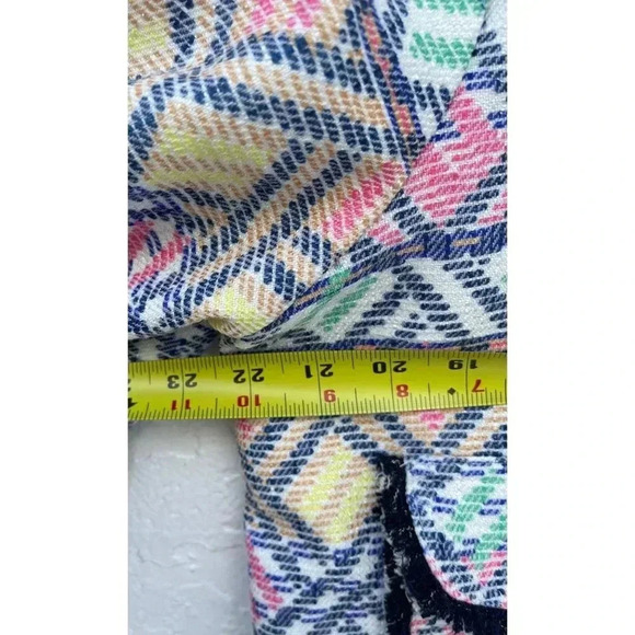 Hilary Radley Katherine Barclay Tweed Fringed Knitted Blazer Jacket Multi Sz 12 - Picture 8 of 11